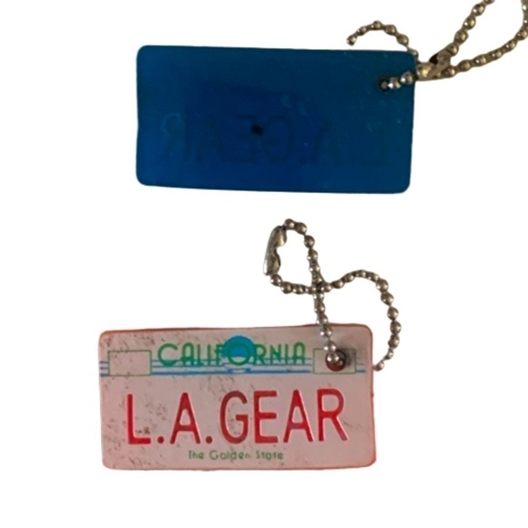 L.A. Gear Vintage Shoes Tags Pink & Blue - Picture 2 of 2